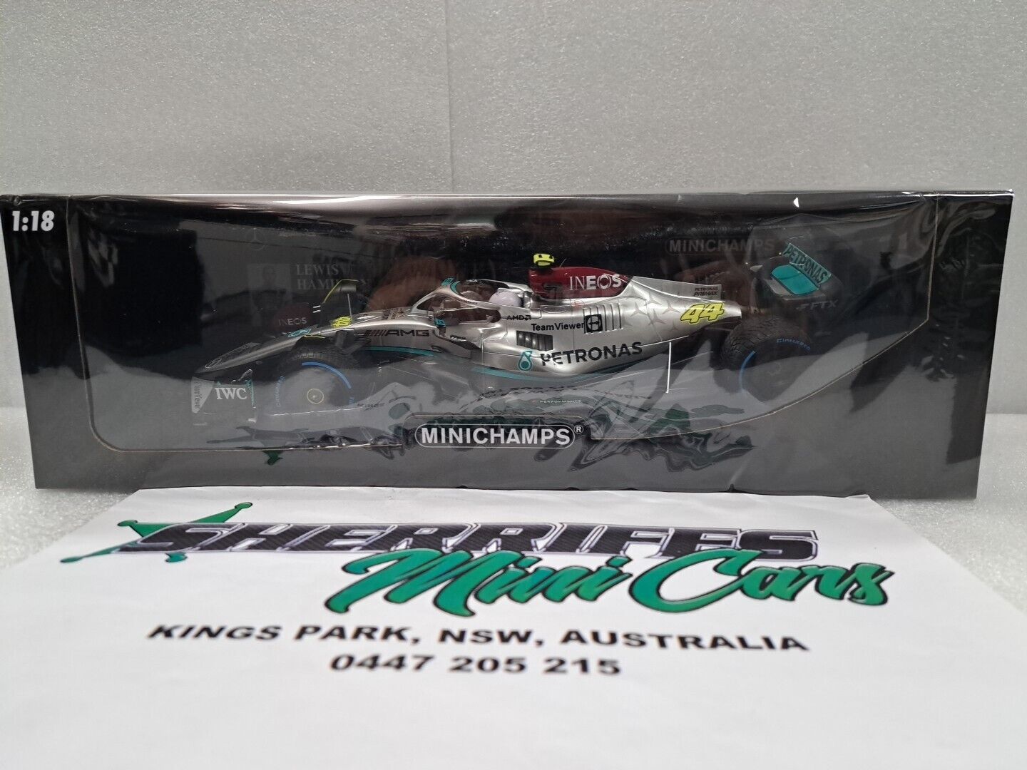 1/18 Minichamps MERCEDES AMG W13 LEWIS HAMILTON MONACO GP 2022