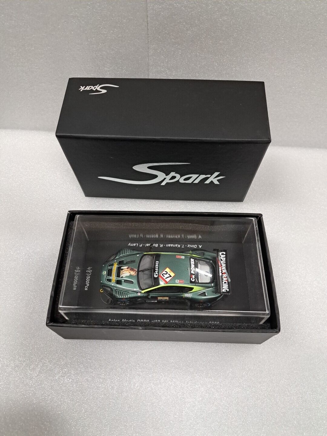 1/43 SPARK S1202 ASTON MARTIN DBR9 N.27 MIL MILHAS INTERLAGOS 2006