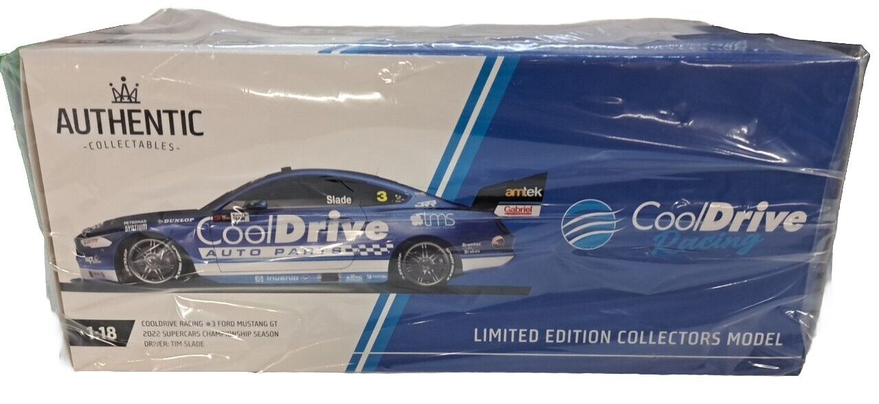 🏁1/18 2022 Slade Cooldrive Racing #3 Ford Mustang Authentic Collectables