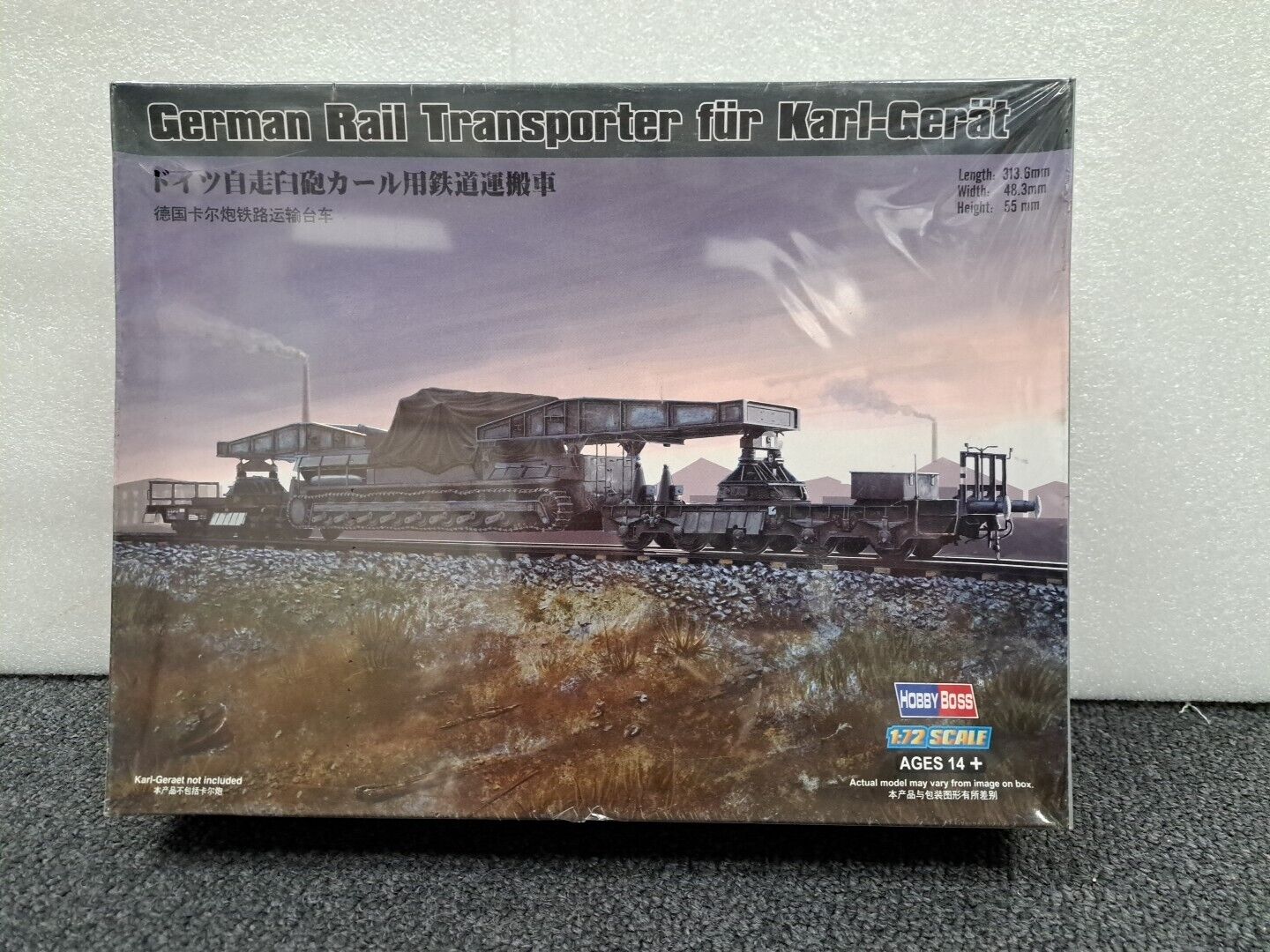 Hobbyboss 1/72 82906 German Rail Transporter fur Karl-Gerat Model Kit