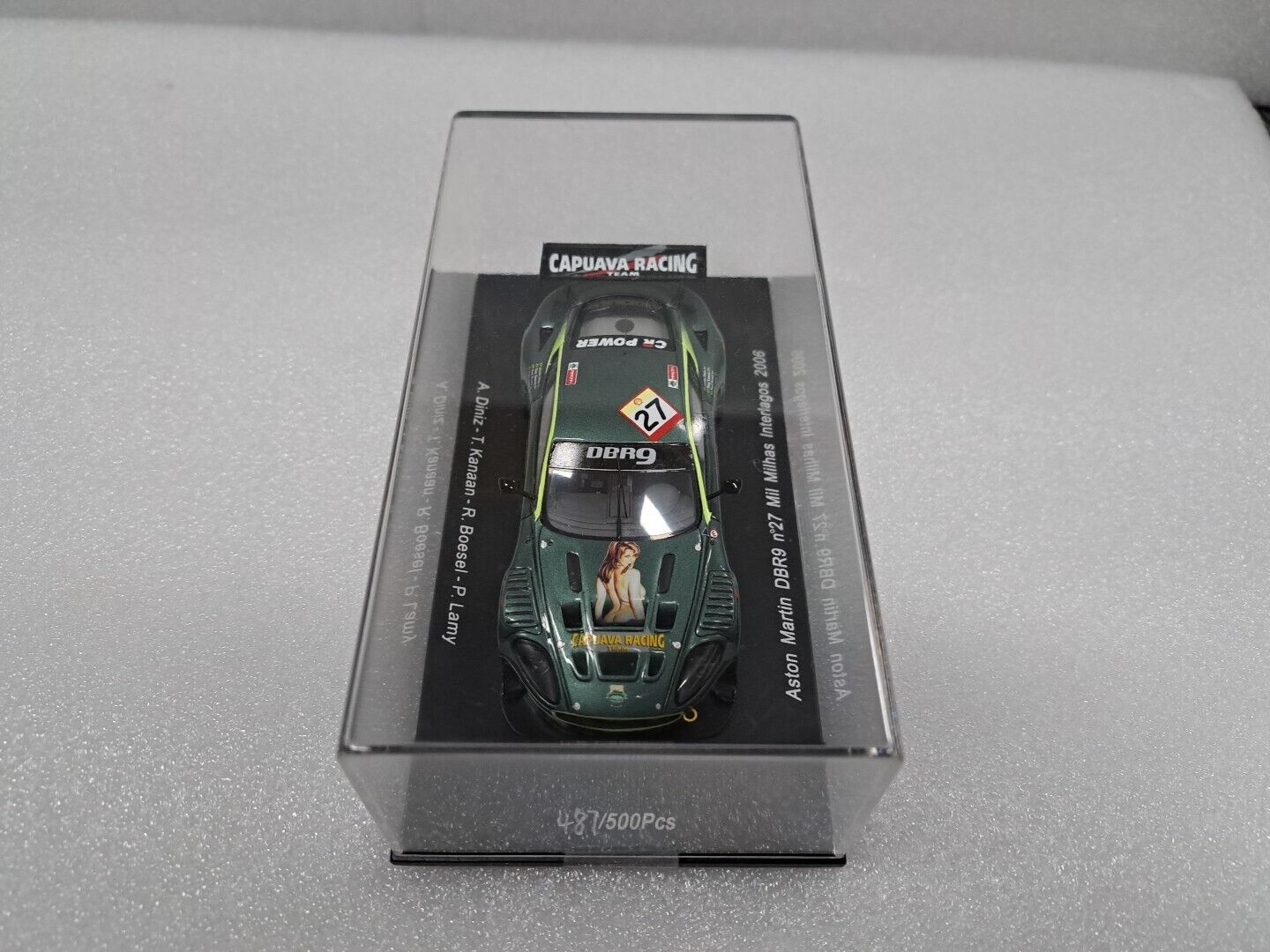 1/43 SPARK S1202 ASTON MARTIN DBR9 N.27 MIL MILHAS INTERLAGOS 2006