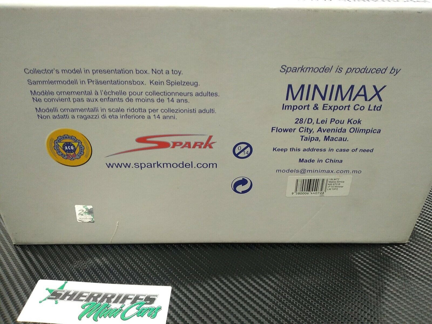 ๐1/18 1972 Matra Simca MS670 Le Mans Winner Spark Flip Box Release