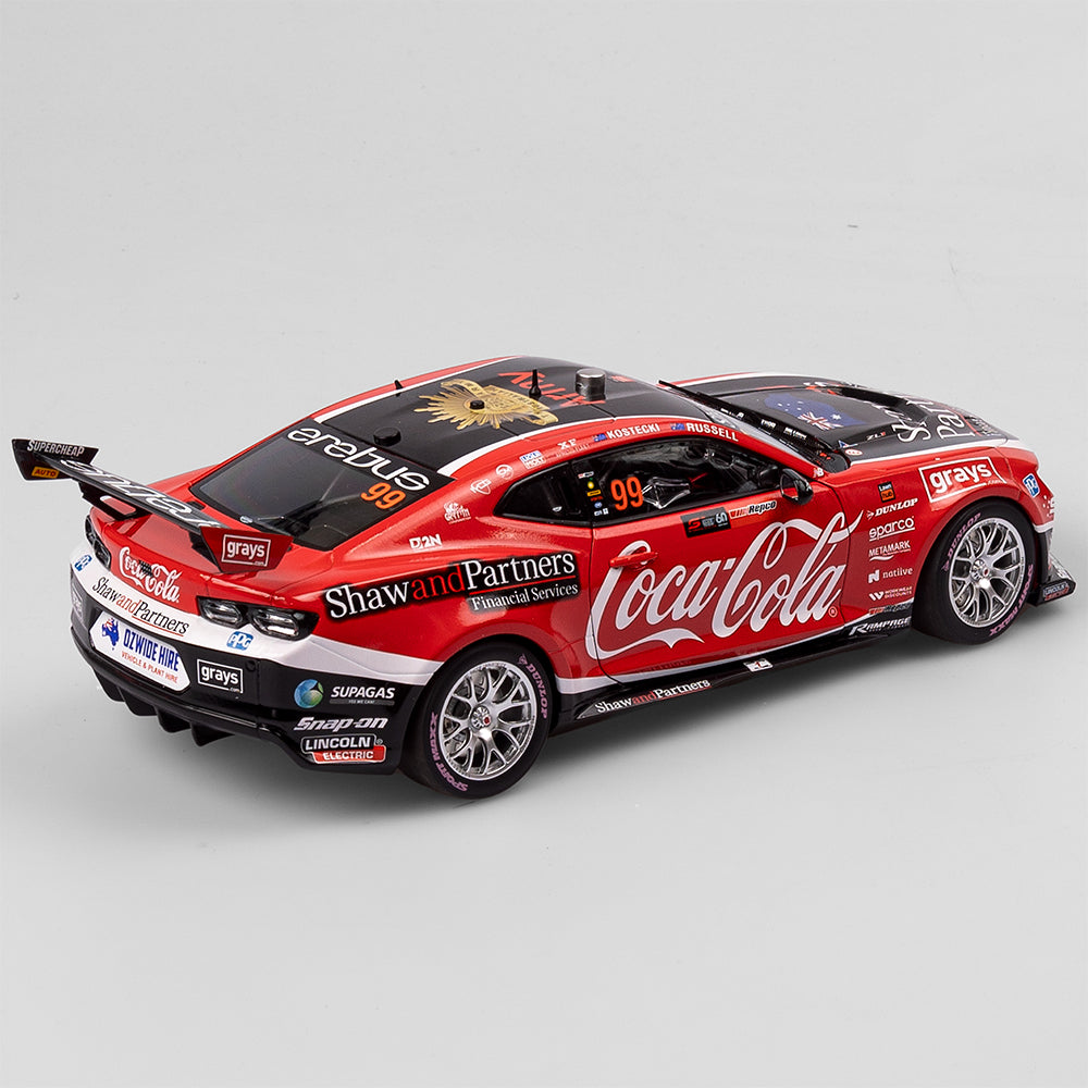 1/18 Coca-cola Erebus #99 Camaro 2023 Bathurst Pole Position Kostecki/Russell