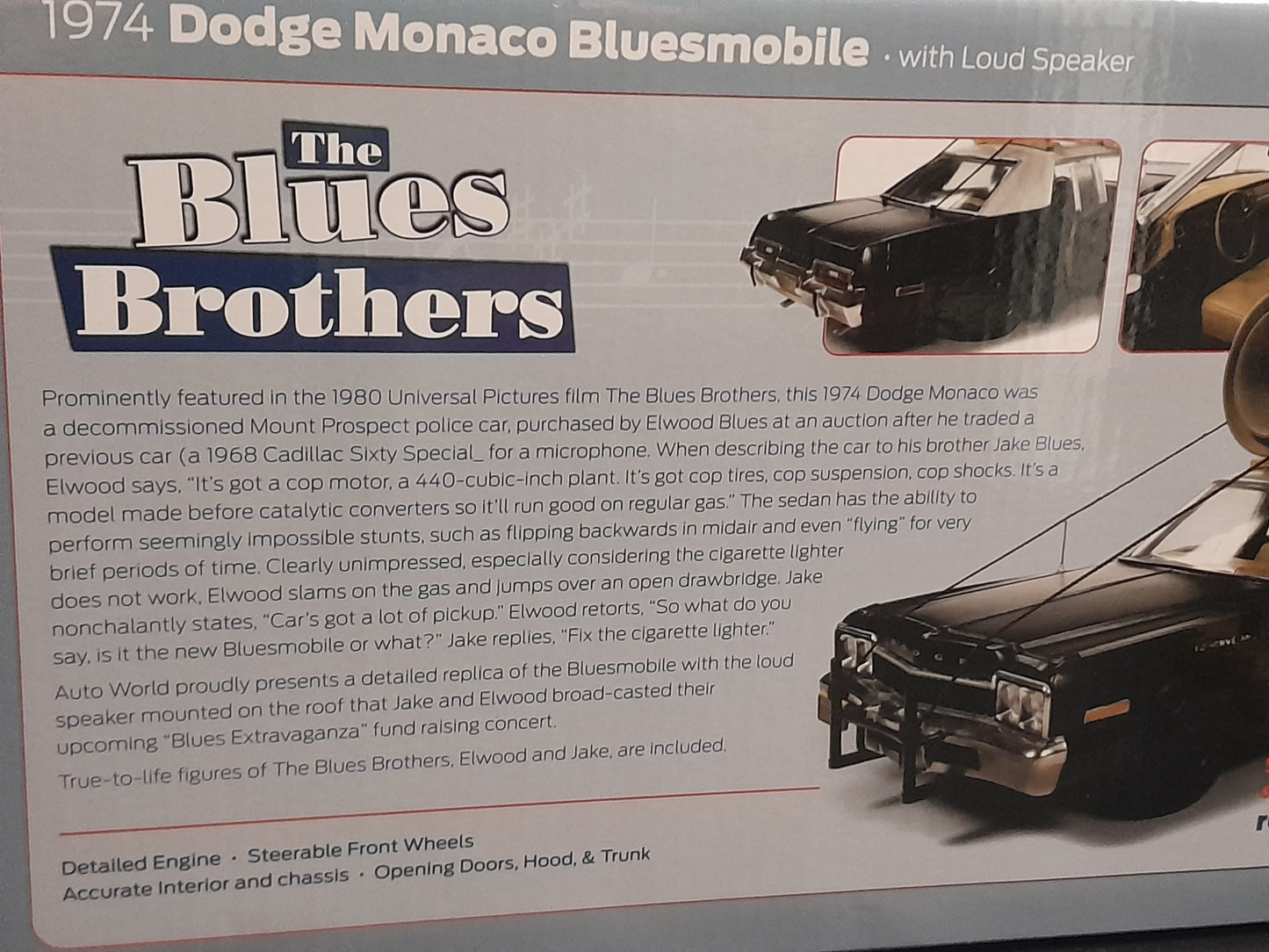 1/18 BLUES BROTHERS BLUES MOBILE WITH FIGURES 1974 DODGE MONACO