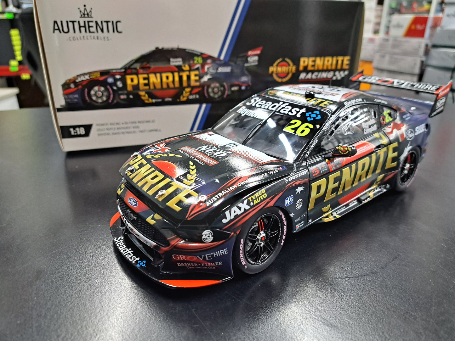 1/18 2022 #26 Penrite Racing Mustang GT REPCO BATHURST 1000