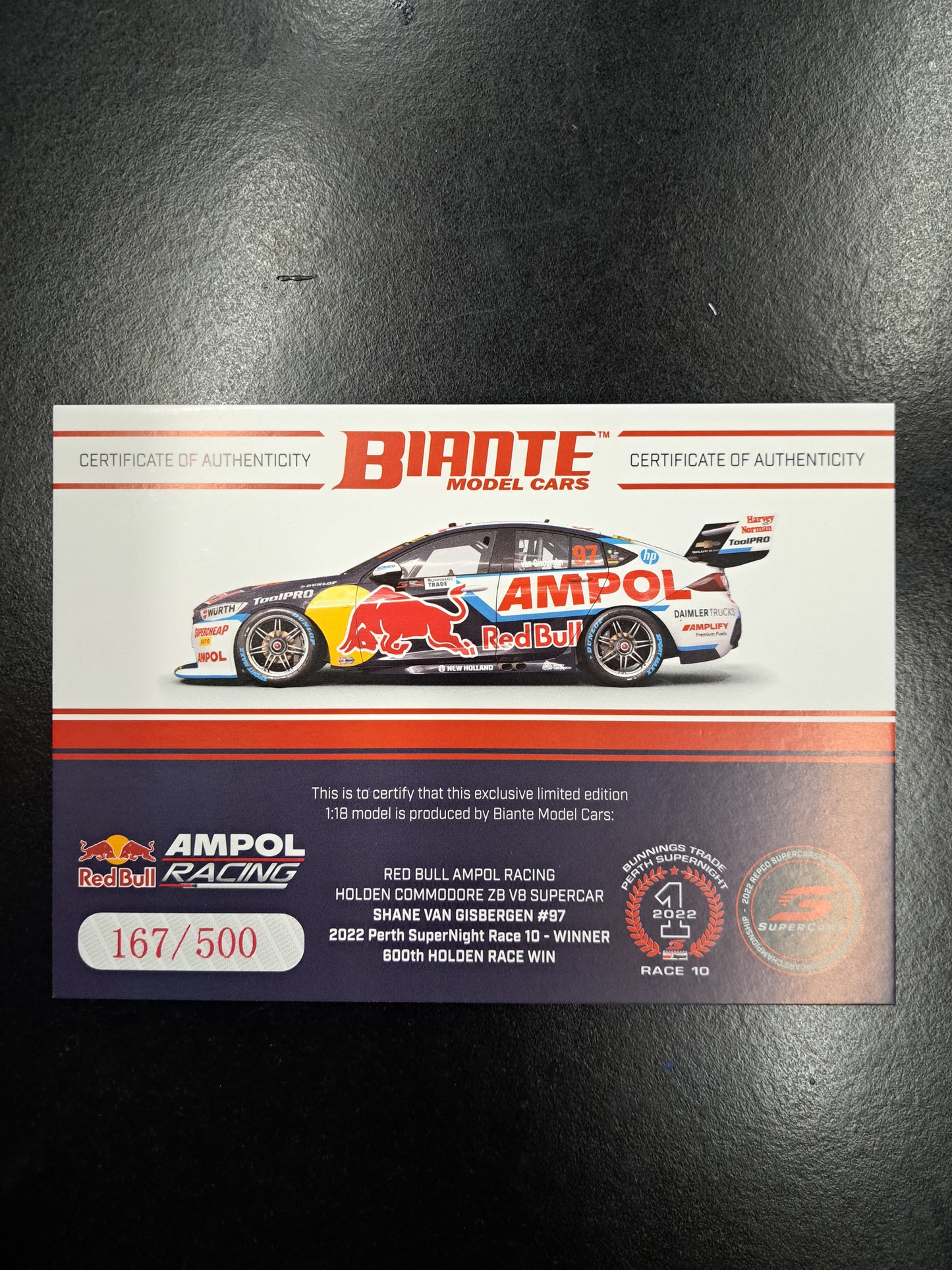 1/18 2022  #97 SVG REDBULL ZB COMMODORE PERTH SUPERNIGHT 600th WIN