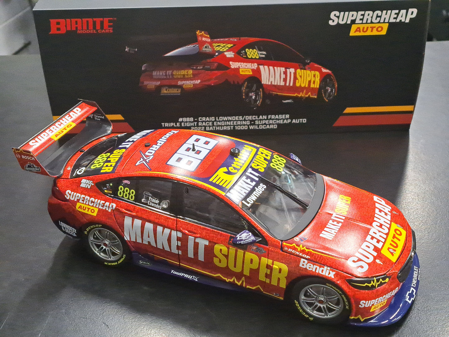 1/18 2022 #888 Lowndes/Fraser Supercheap Auto Bathurst 1000 Wildcard