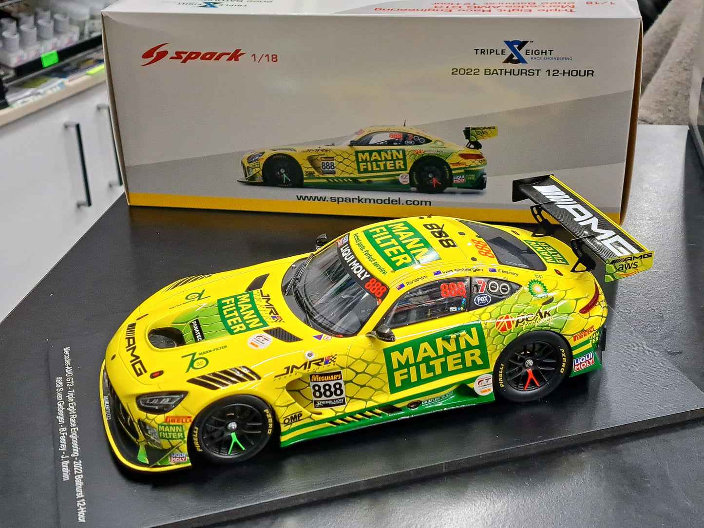 1/18 2022 #888 Mercedes-AMG GT3 Bathurst 12-Hour VAN GISBERGEN/FEENEY/IBRAHIM