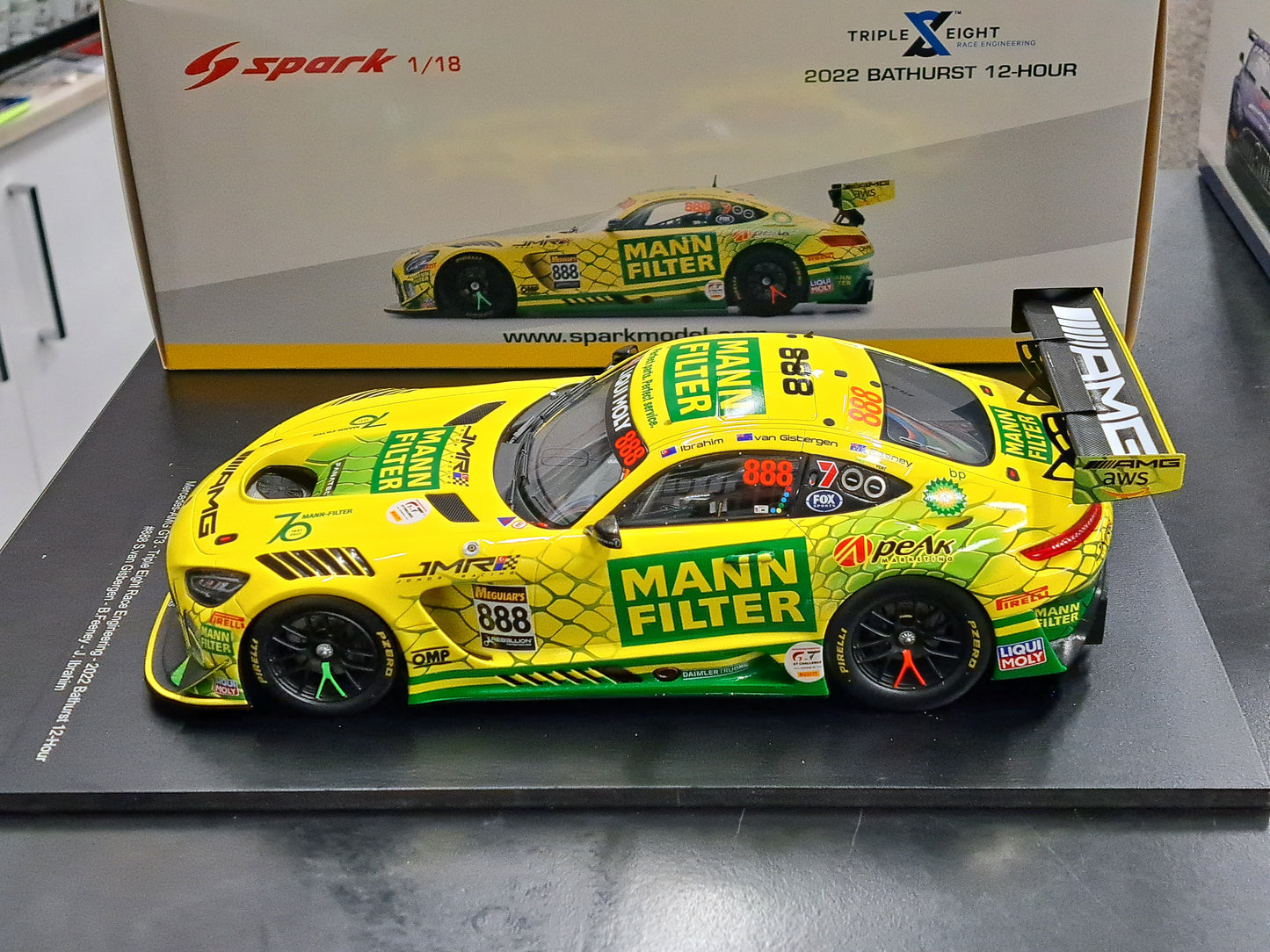 1/18 2022 #888 Mercedes-AMG GT3 Bathurst 12-Hour VAN GISBERGEN/FEENEY/IBRAHIM