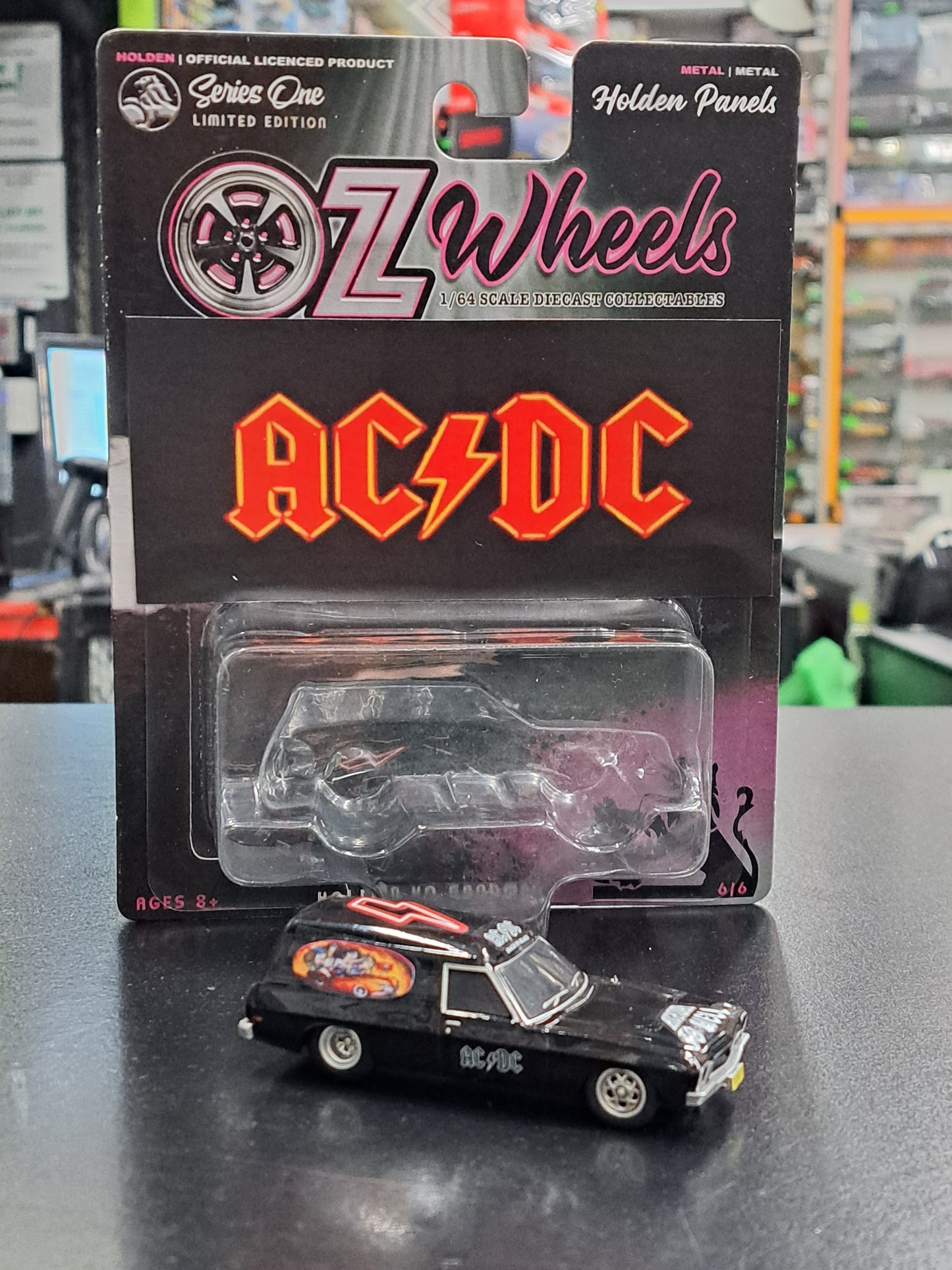 1/64 AC⚡️DC Panel Van OZ WHEELS Custom CODE 3 Holden HQ Sandman 🎸🎙🎼