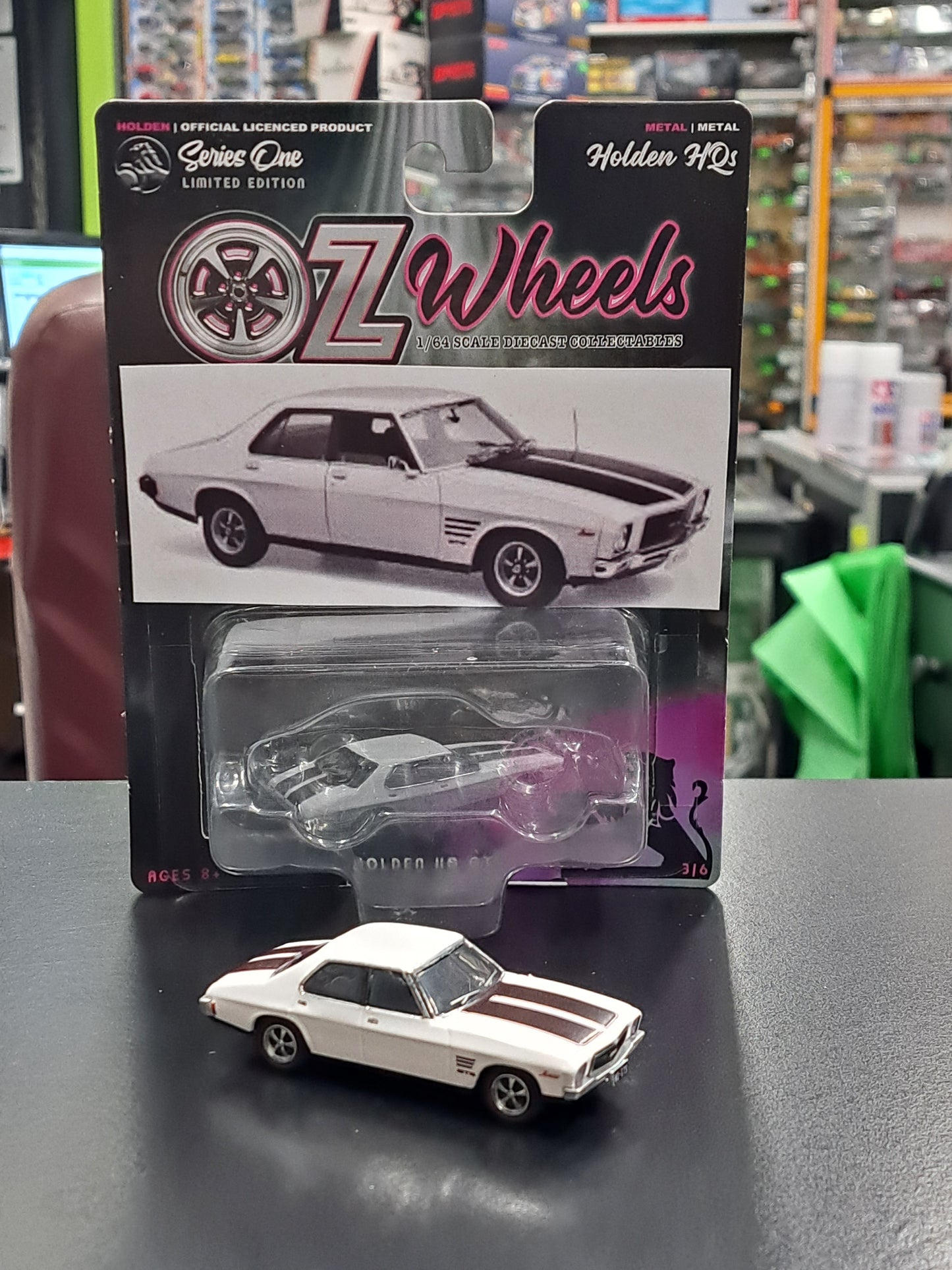 1/64 Oz Wheels HQ GTS Monaro Code3 CUSTOM Sedan - GLACIER WHITE