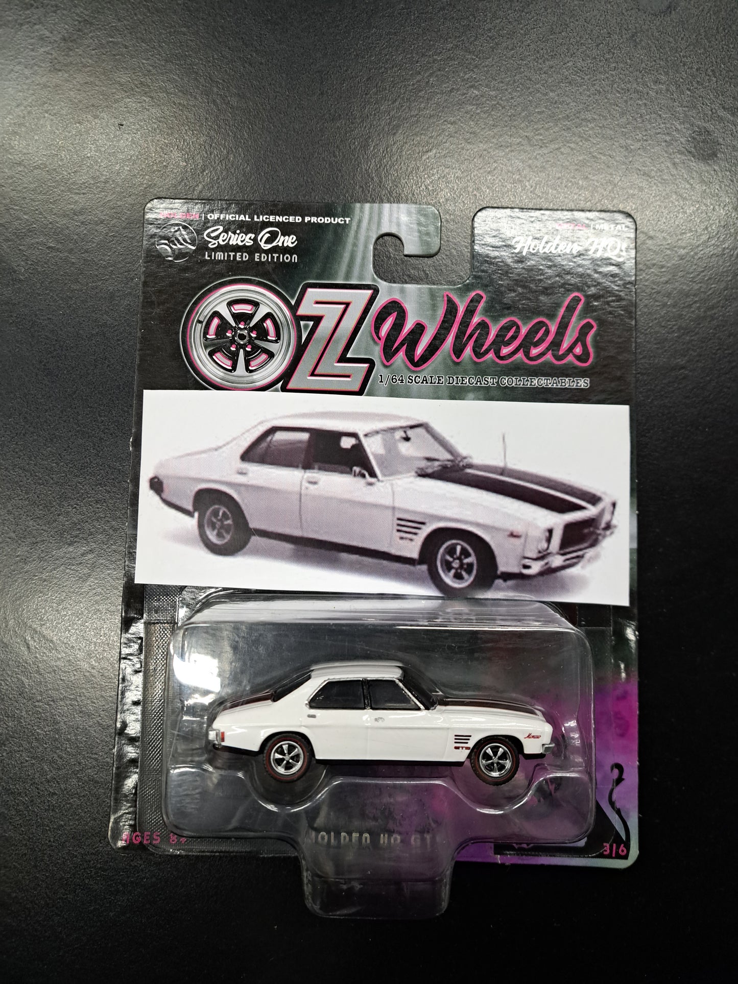 1/64 Oz Wheels HQ GTS Monaro Code3 CUSTOM Sedan - GLACIER WHITE