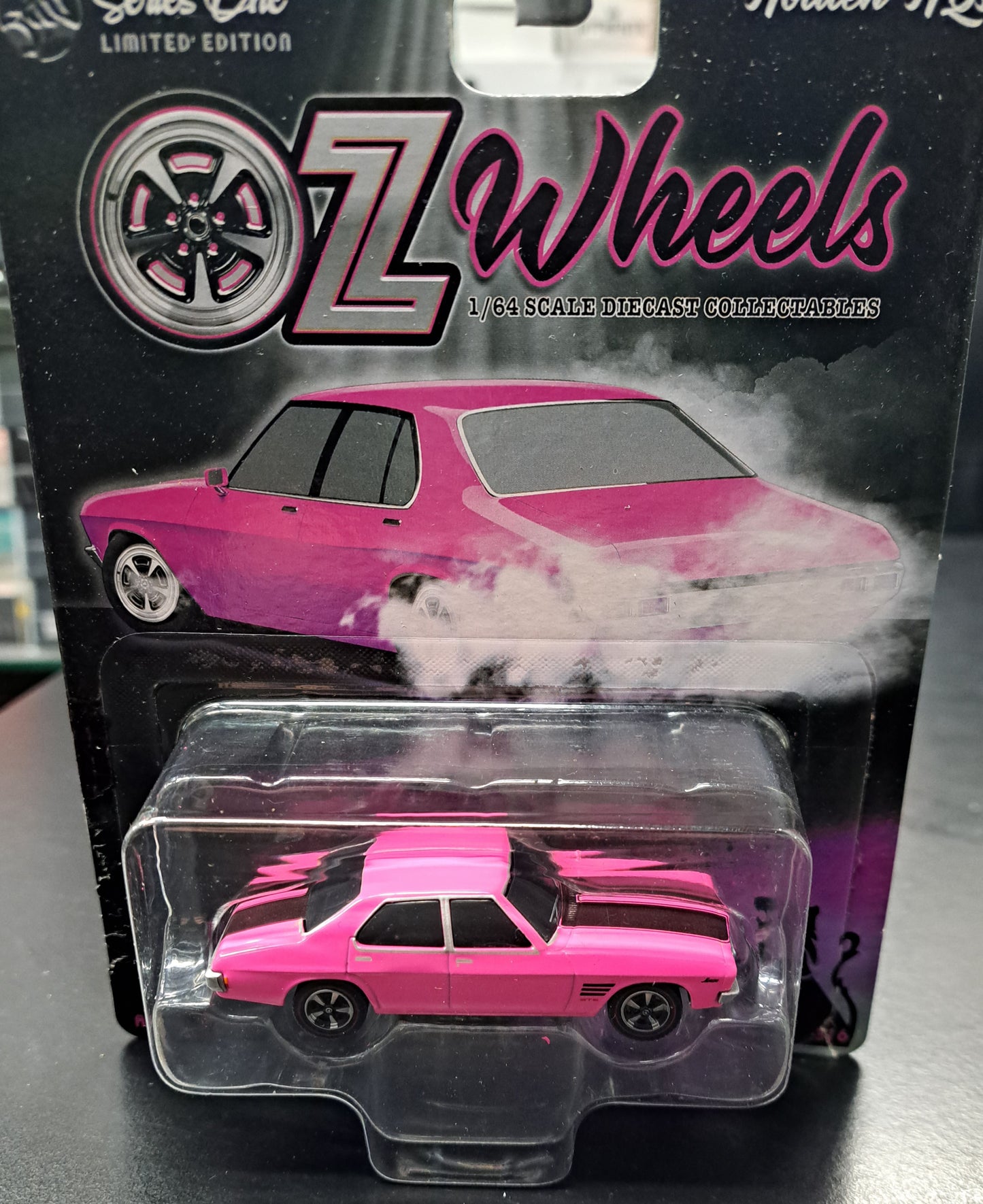 1/64 Oz Wheels HQ GTS Monaro Hot Pink W/ Custom Black Stripes Code 3