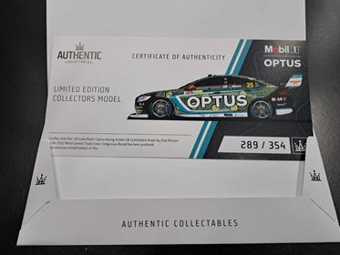 1/18 2022 #25 MOSTERT MOBIL 1 OPTUS COMMODORE INDIGENOUS ROUND