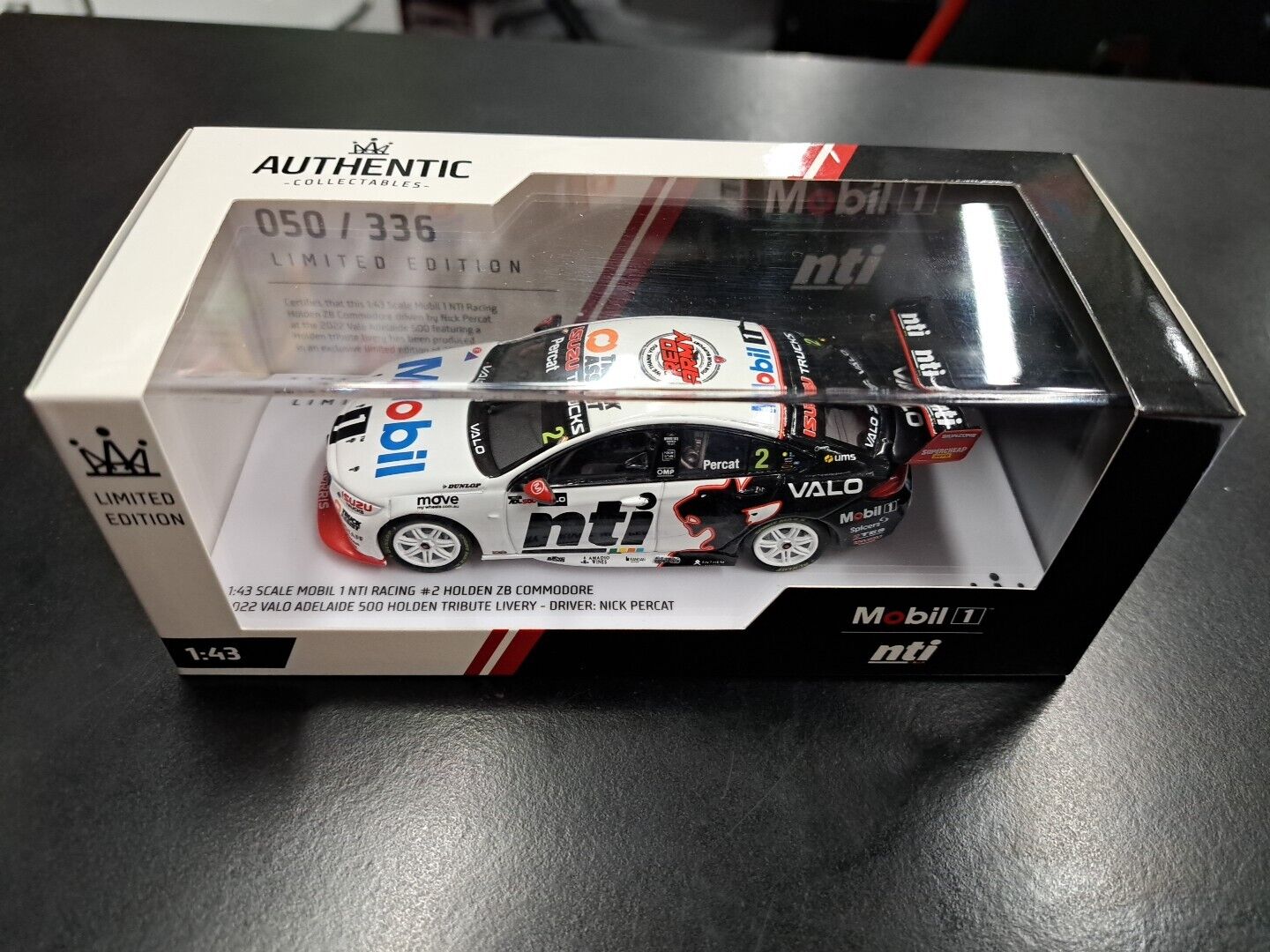 Authentic Collectibles ACD43H22Z 1/43 Mobil 1 NTI Racing No2 Holden ZB Commodore