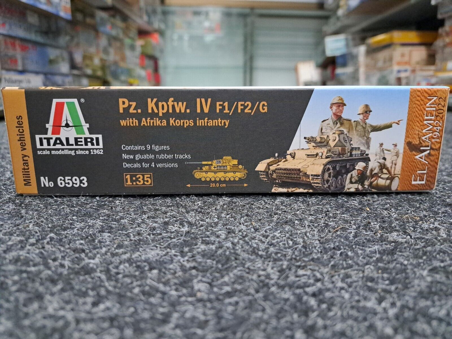 1:35 ITALERI Pz. Iv F1/F2/G With Afrika Korps El Alamein Kit IT6593 Model