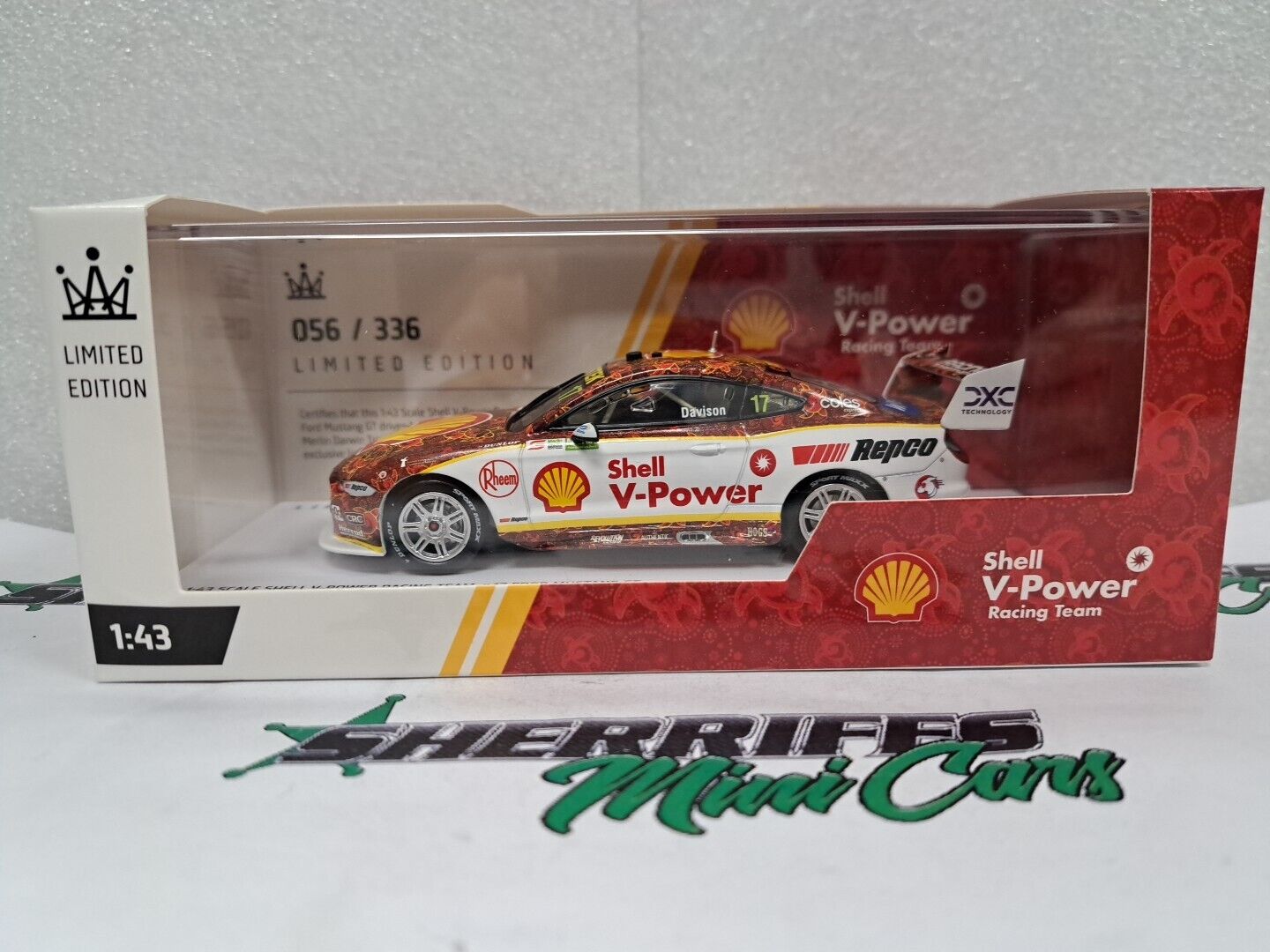 1/43 SHELL #17 MUSTANG GT 2021 Indigenous Livery Darwin Triple Crown DAVISON