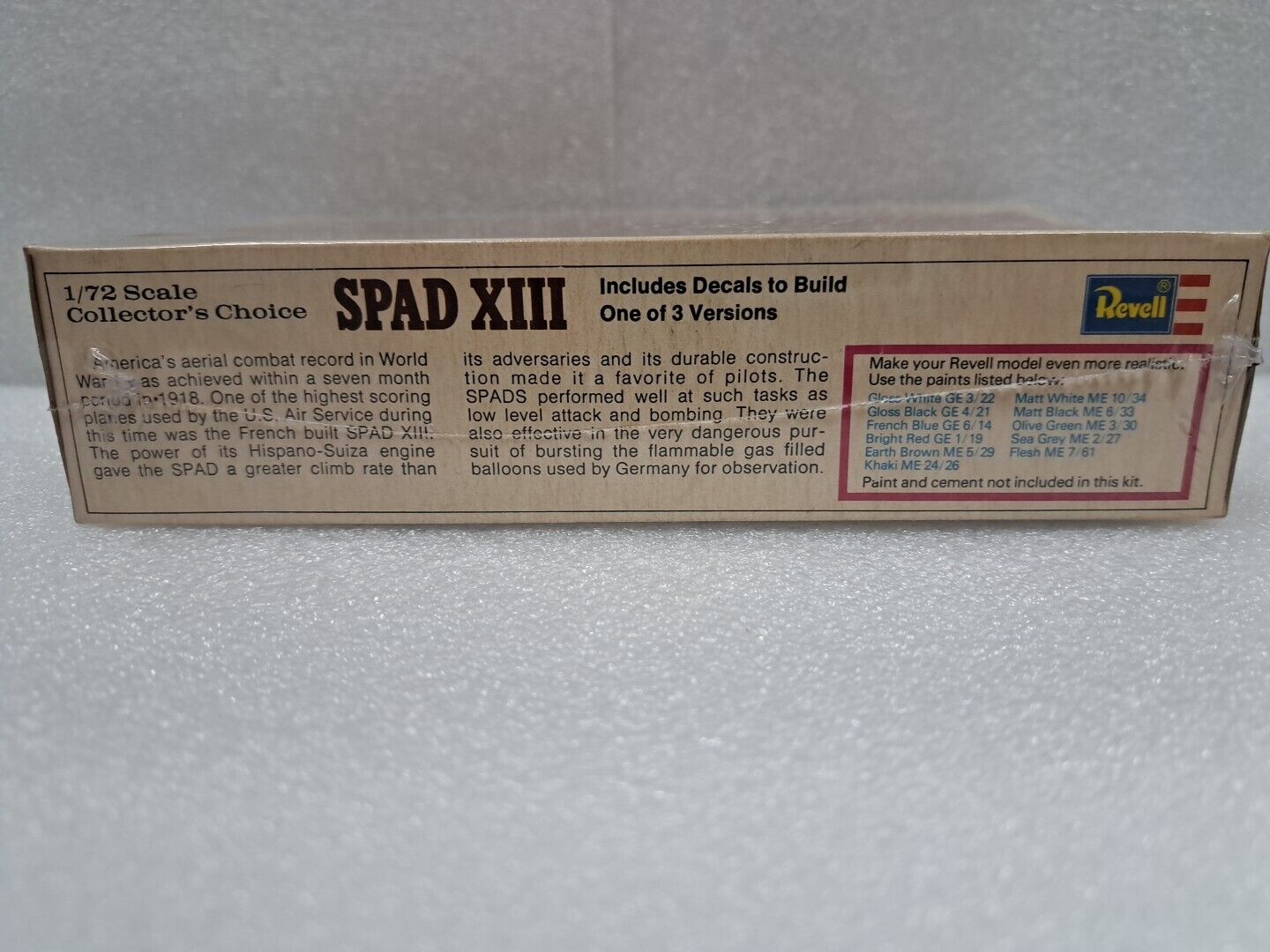 1/72 Collector's Choice SPAD XIII REVELL 3 in 1 H-68