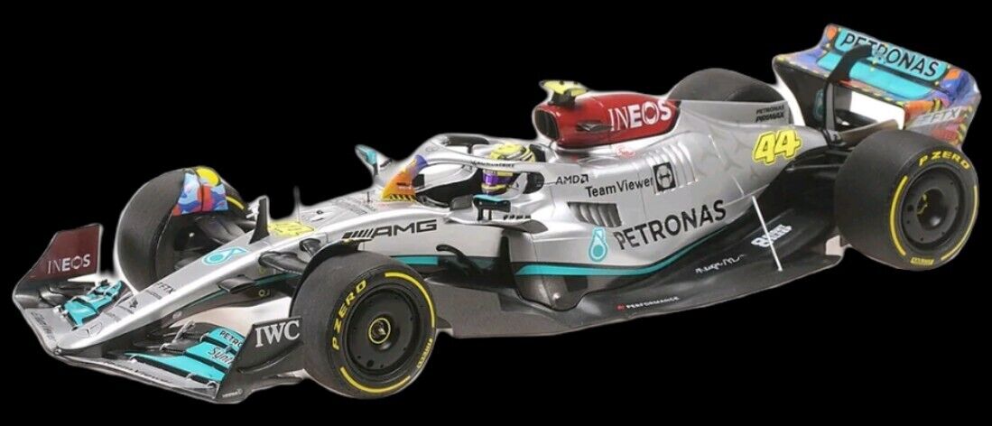 1/18 Mercedes AMG Petronas W13 E Lewis Hamilton #44 Miami Gp 2022  MINICHAMPS F1