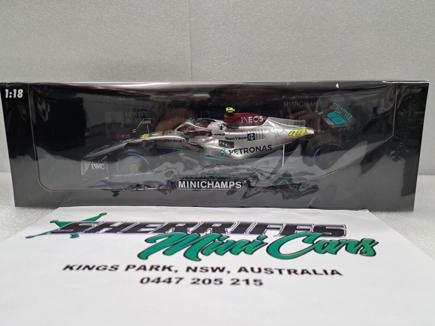 1/18 Minichamps MERCEDES AMG W13 LEWIS HAMILTON MONACO GP 2022 