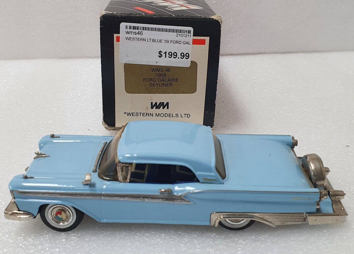 1/43 Western Models 1959 Ford Galaxie Skyliner Blue