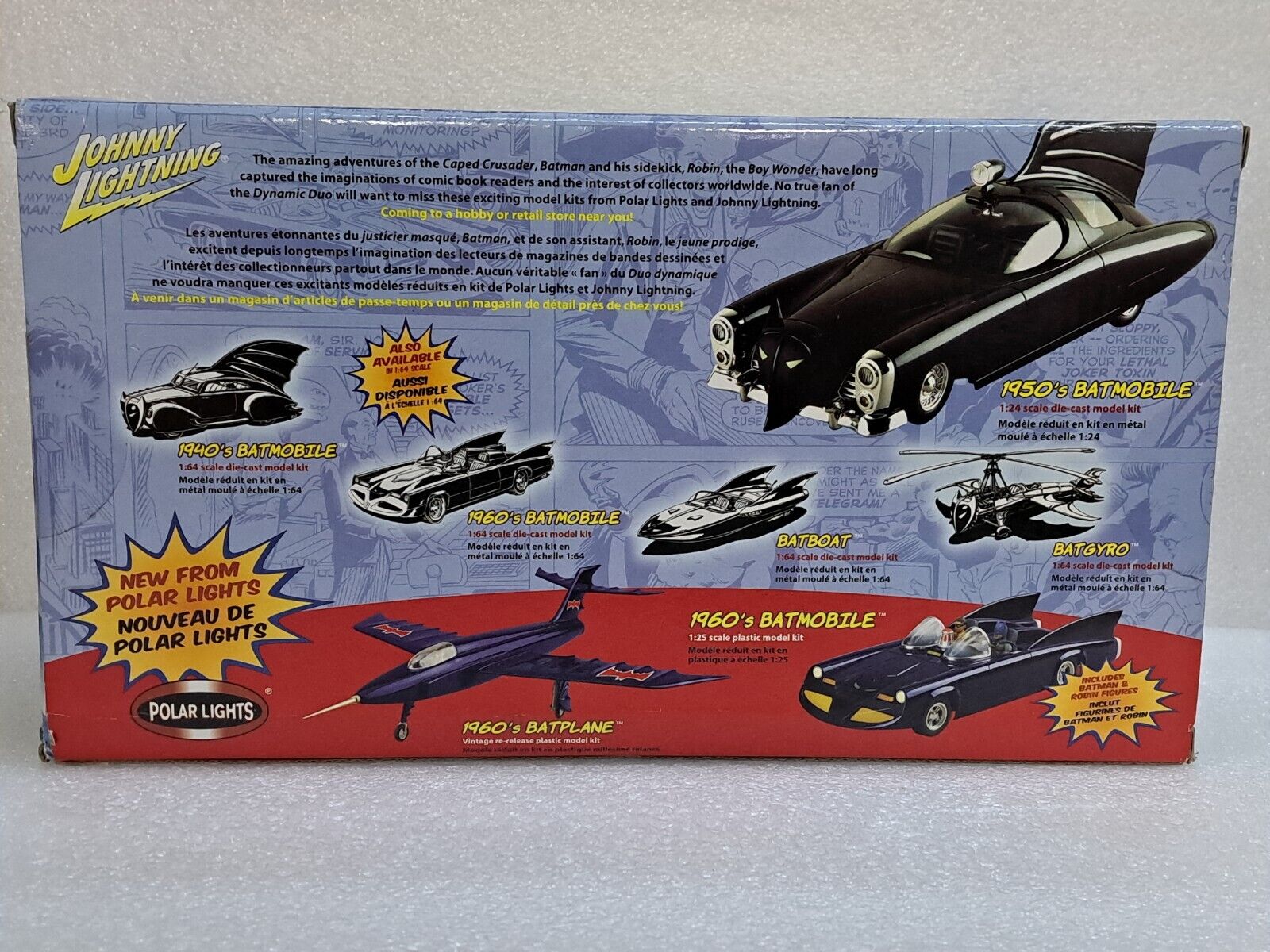 1/24 Johnny Lightning Batman Batmobile 1960s DC Comics Book Car