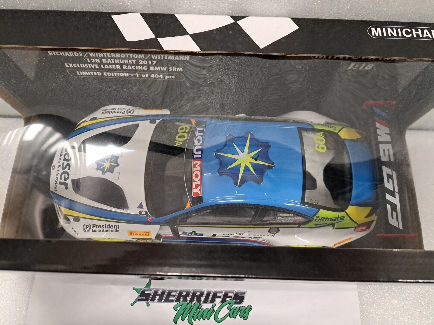 1/18 BMW M6 GT3 2017 12H BATHURST MINICHAMPS