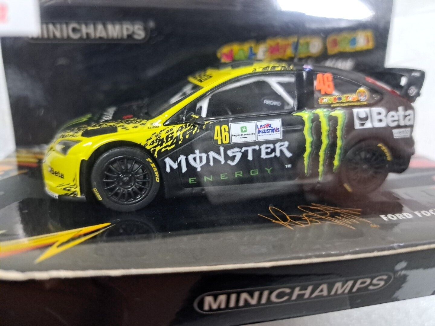 Minichamps 1/43 Scale Ford Focus RS WRC "Beta" Valentino Rossi Monza Rally 2009