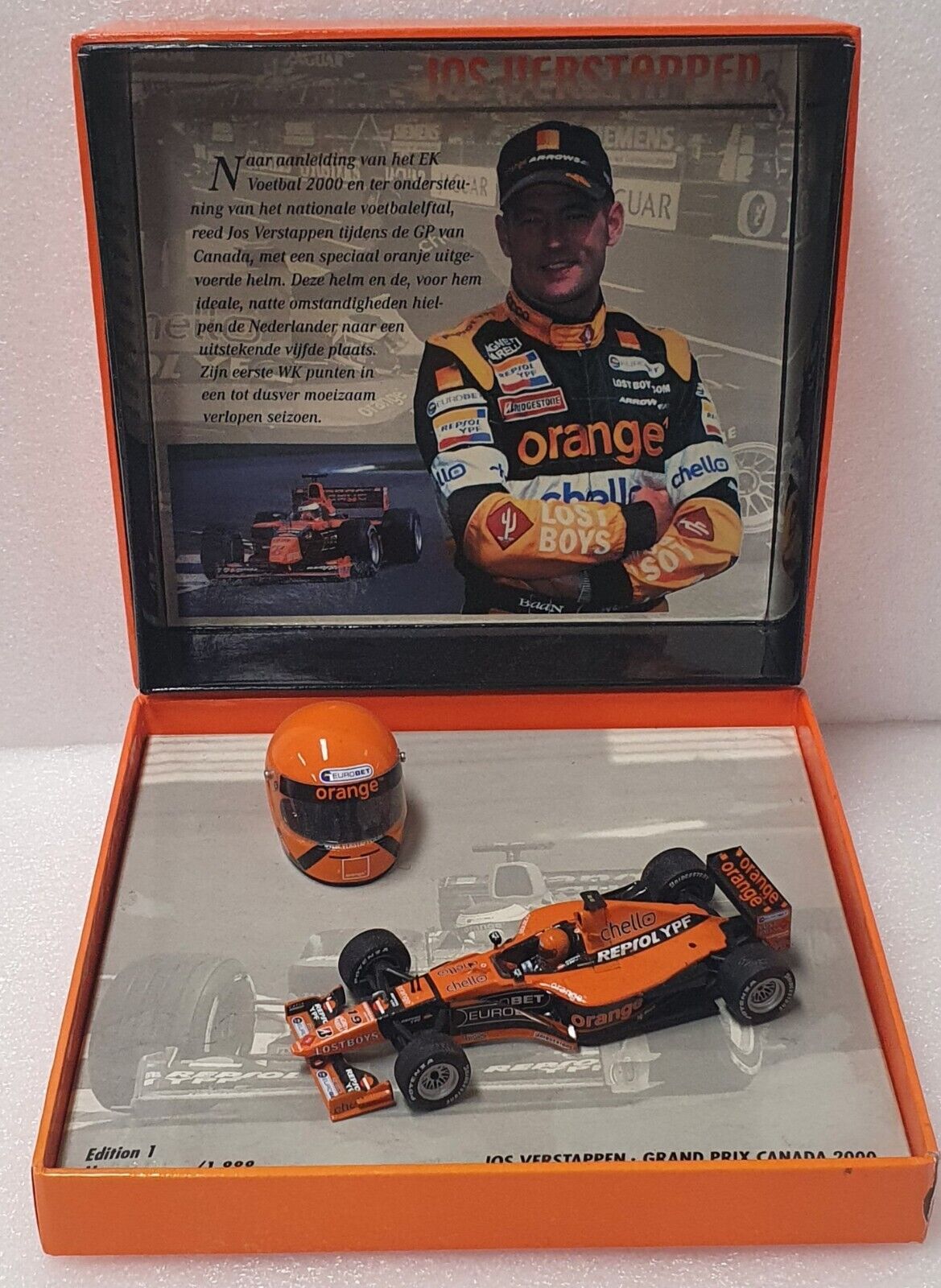 1/43 Minichamps Jos Verstappen gift set G.P. Canada 2000