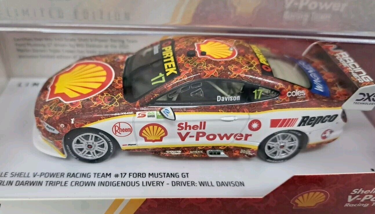 1/43 SHELL #17 MUSTANG GT 2021 Indigenous Livery Darwin Triple Crown DAVISON