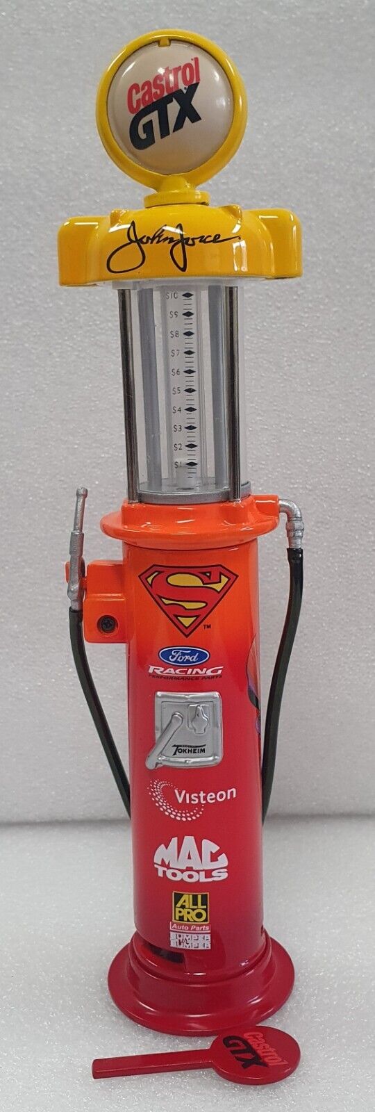 Action John Force Superman gas pump/coin box