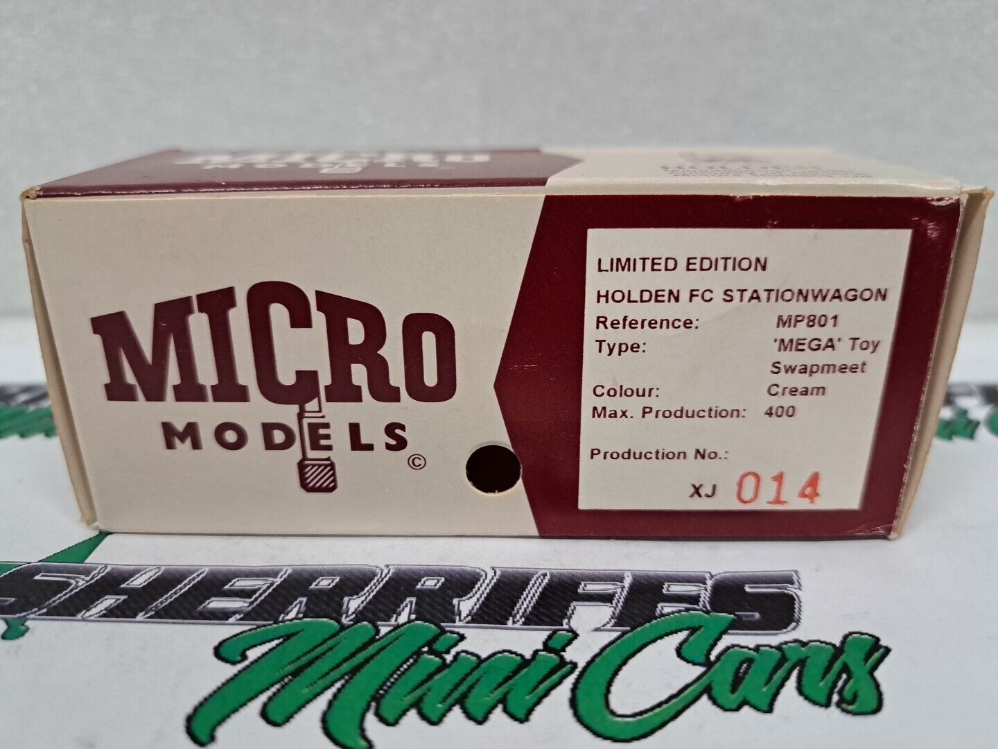 1/43 *SIGNED* MICRO MODELS MP801 'MEGA' Toy Swapmeet Cream FC Holden Wagon XJ014