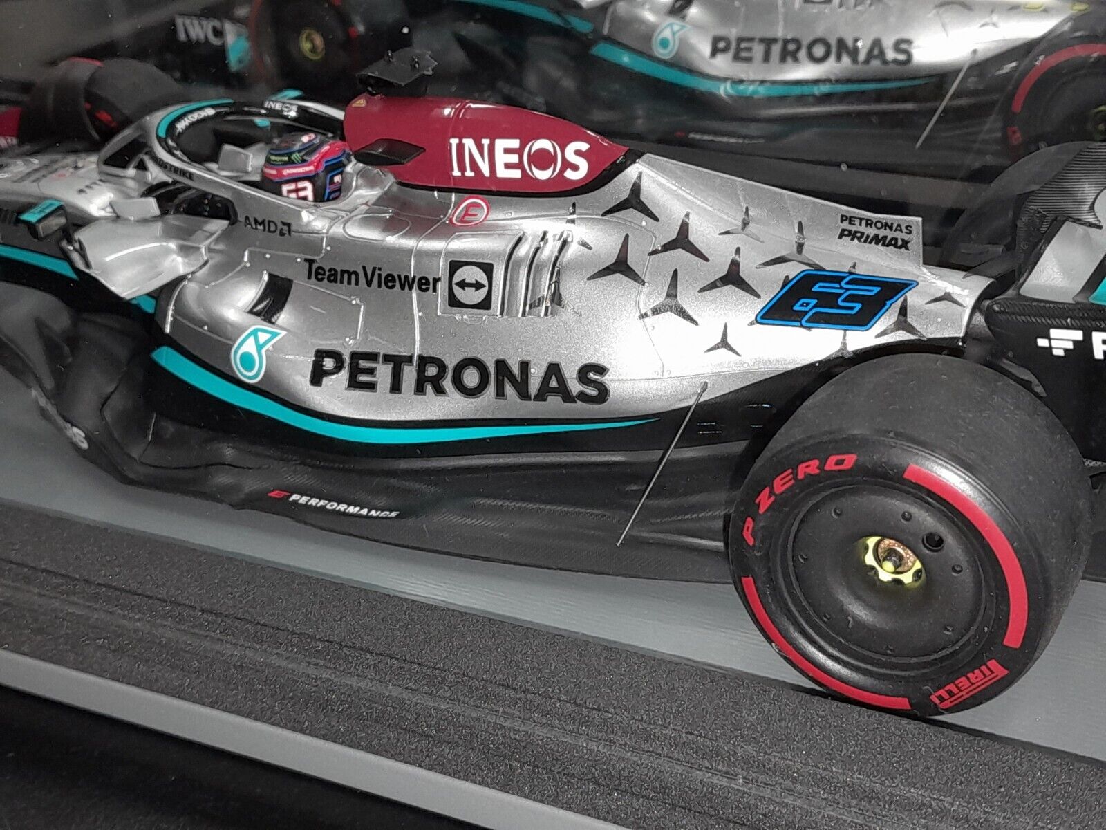 🏁1:18 Spark Mercedes F1 Team W13 #63 G. RUSSELL 2022 4th Bahrain GP🏁