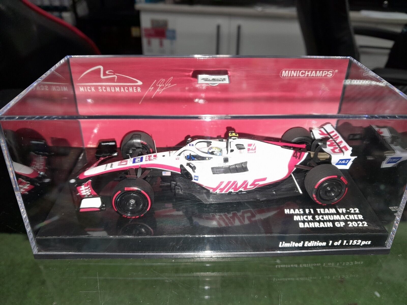 1/43 2022 Mick Schumacher Haas Bahrain GP Minichamps