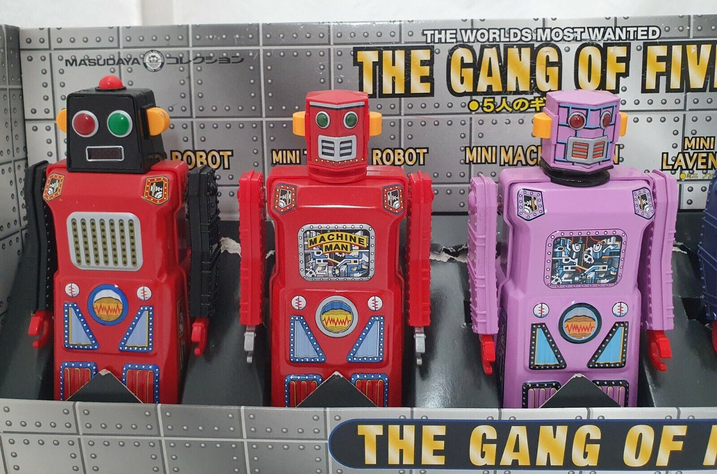 Masudaya The gang of Five tin plate robots