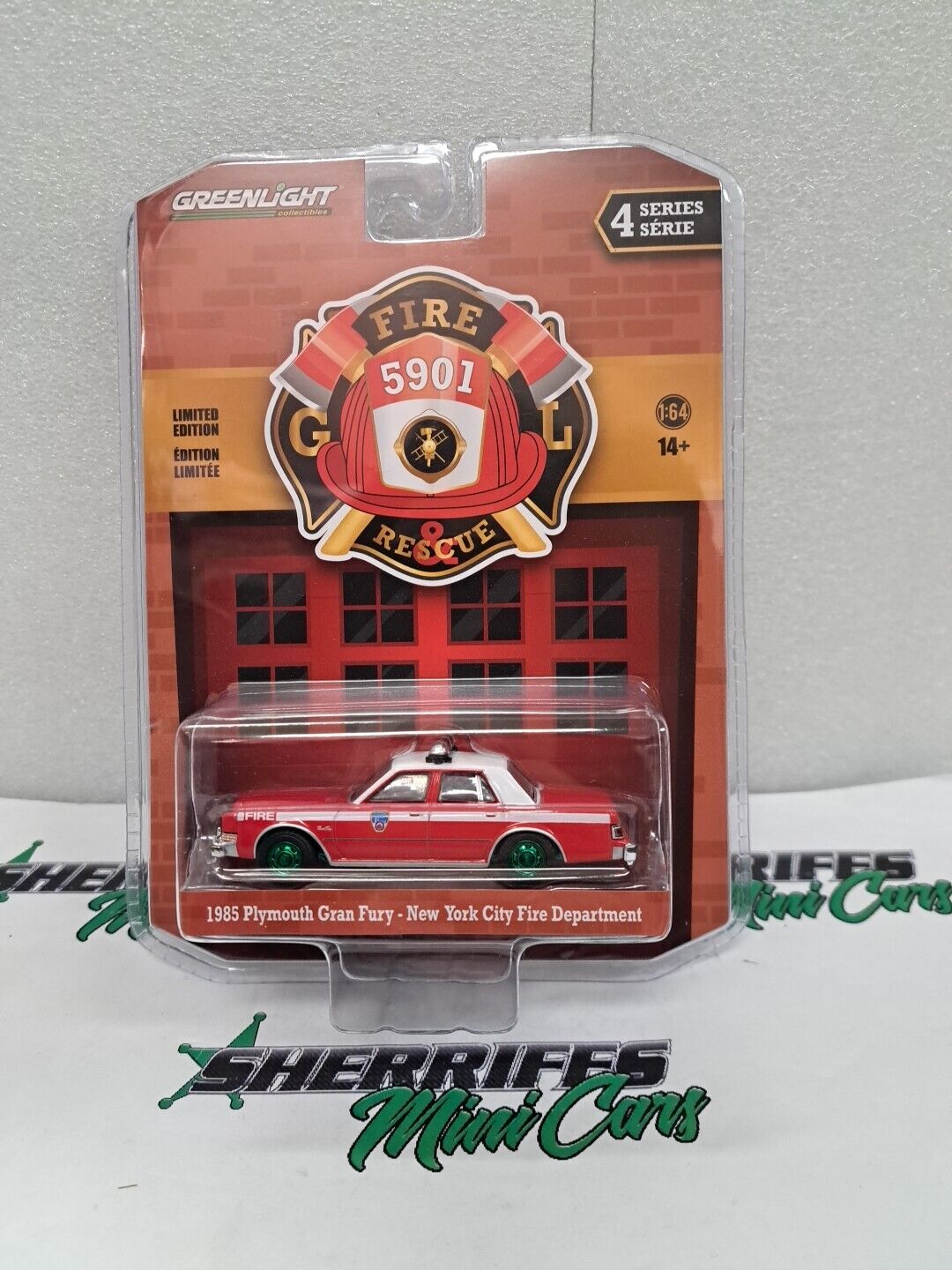 1/64 Greenlight 1985 Plymouth Gran Fury NY Fire Department CHASE