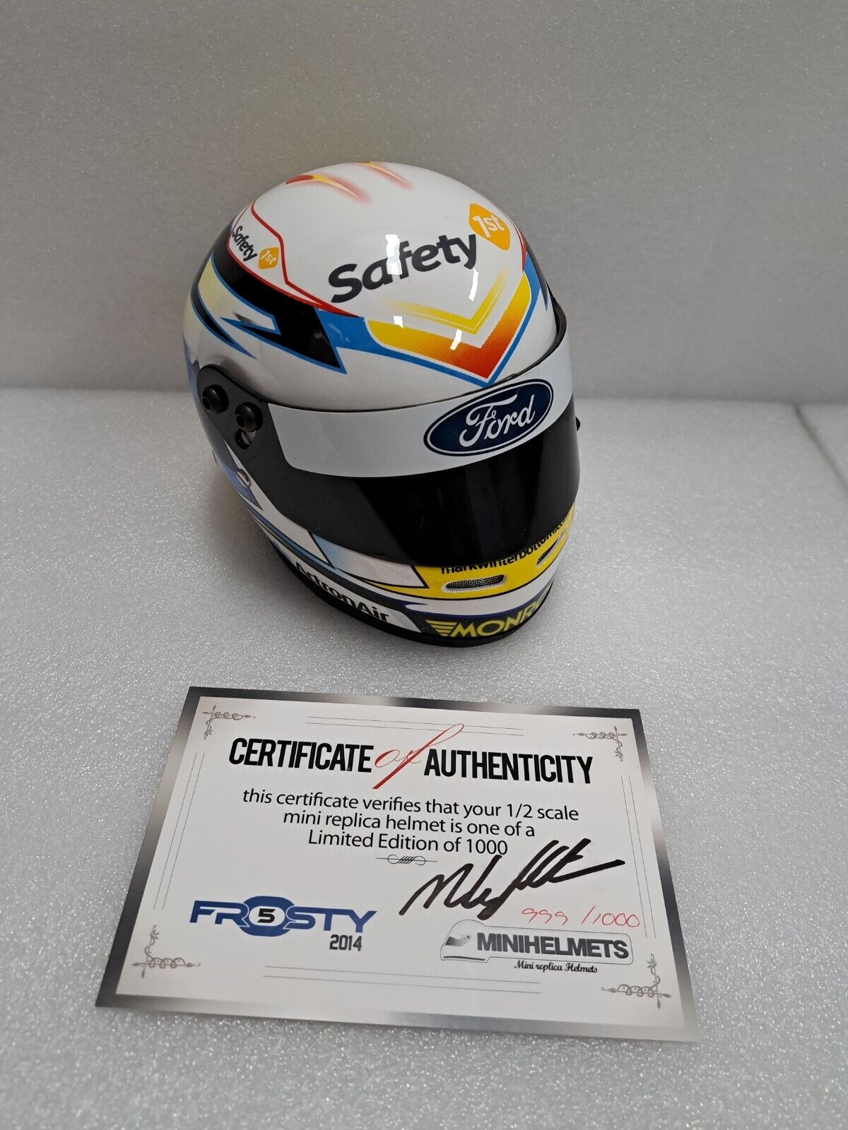 1/2 scale 2014 Mark Winterbottom  Mini Helmet