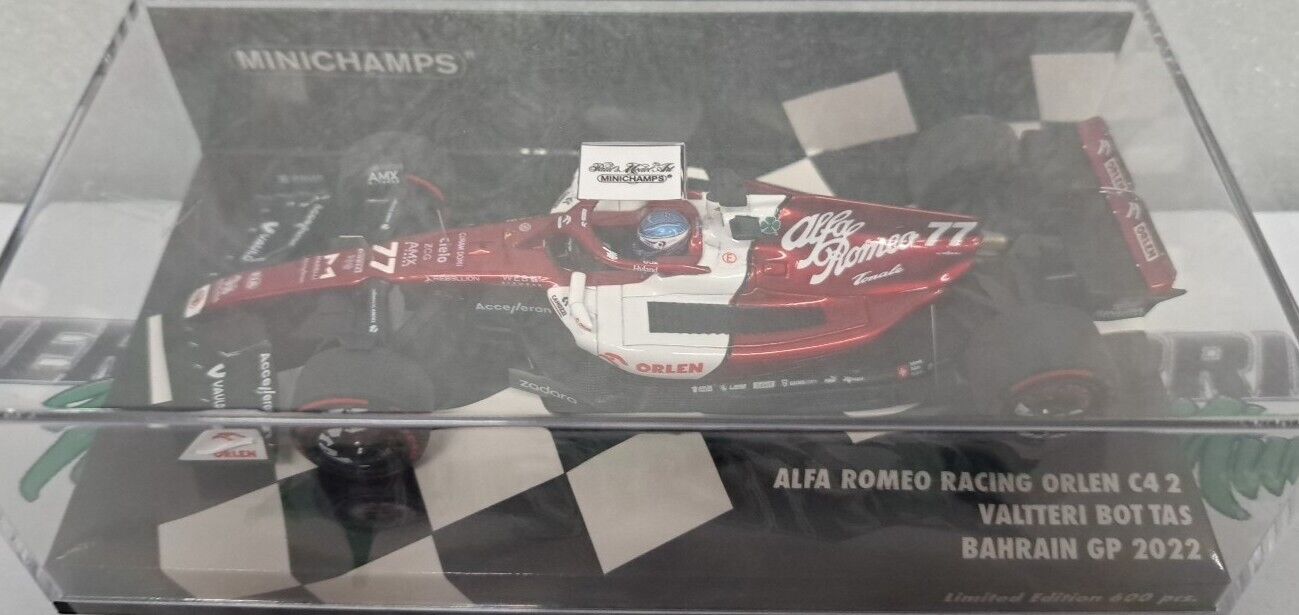 1/43 MINICHAMPS Alfa Romeo C42 Valtteri Bottas Bahrain F1 Gp 2022 417220177 