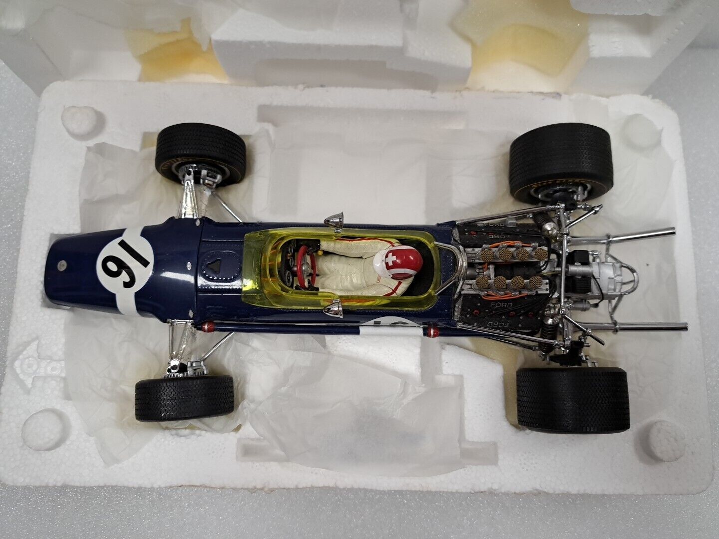 1/18 Exoto Scale 97004 Lotus Ford 49B Jo Siffert 1968 Spanish F1 Grand Prix #16