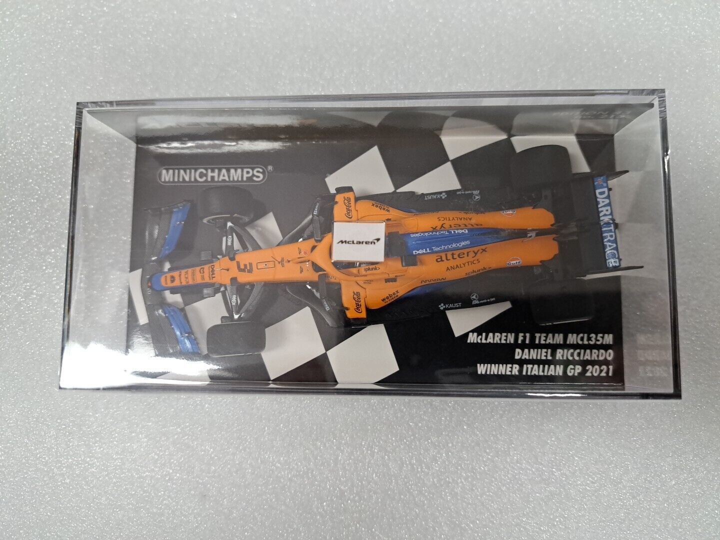 1/43 Minichamps Mclaren MCL35M - Daniel Ricciardo - Winner Italian GP 2021 