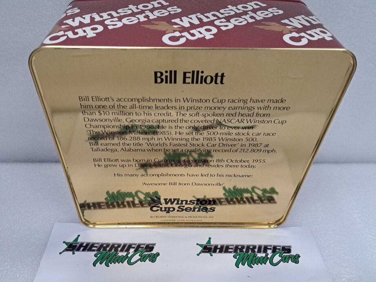 "Million Dollar Bill" Elliott Winston Cup Champion 1988 Souvenir Set Tin SMC