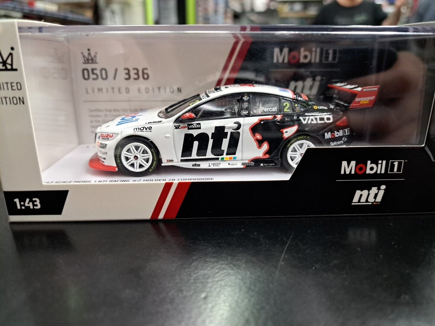 Authentic Collectibles ACD43H22Z 1/43 Mobil 1 NTI Racing No2 Holden ZB Commodore