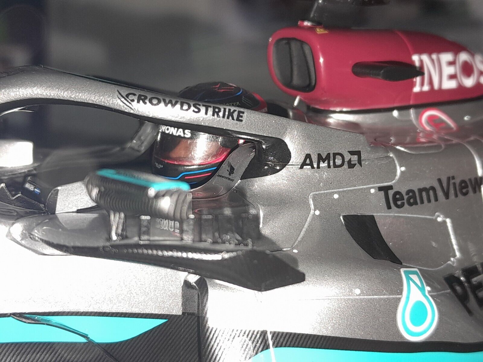 🏁1:18 Spark Mercedes F1 Team W13 #63 G. RUSSELL 2022 4th Bahrain GP🏁