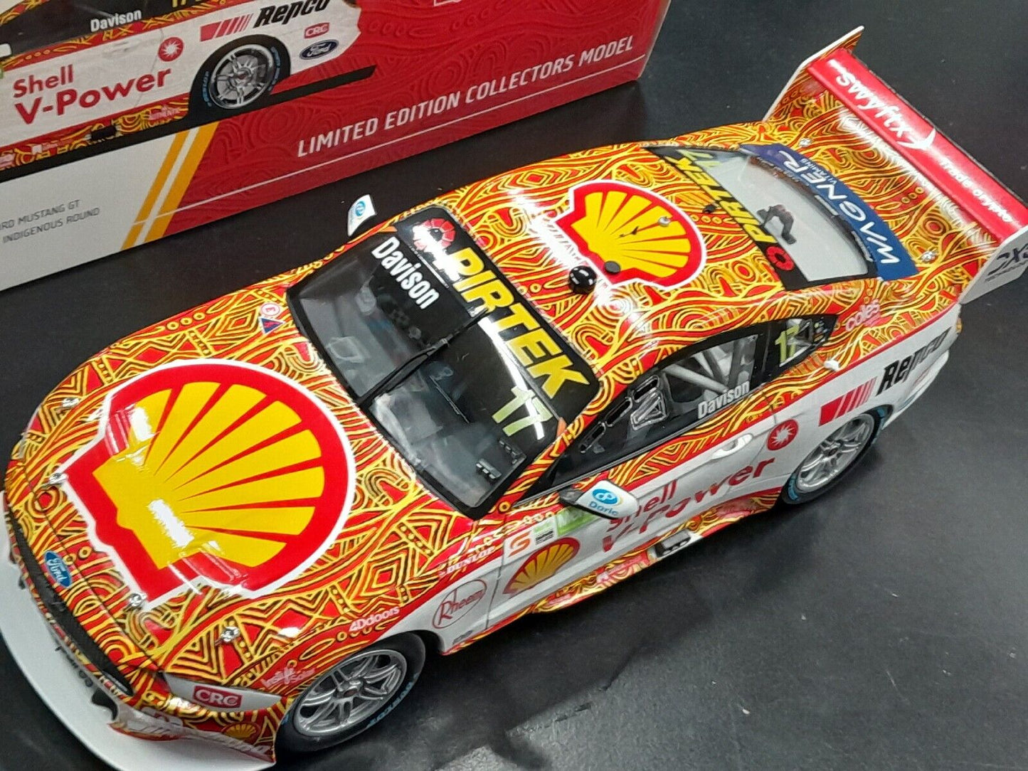 🏁1/18 2022 DJR Shell #17 Indigenous Round W. Davison Darwin Mustang V8 Supercar