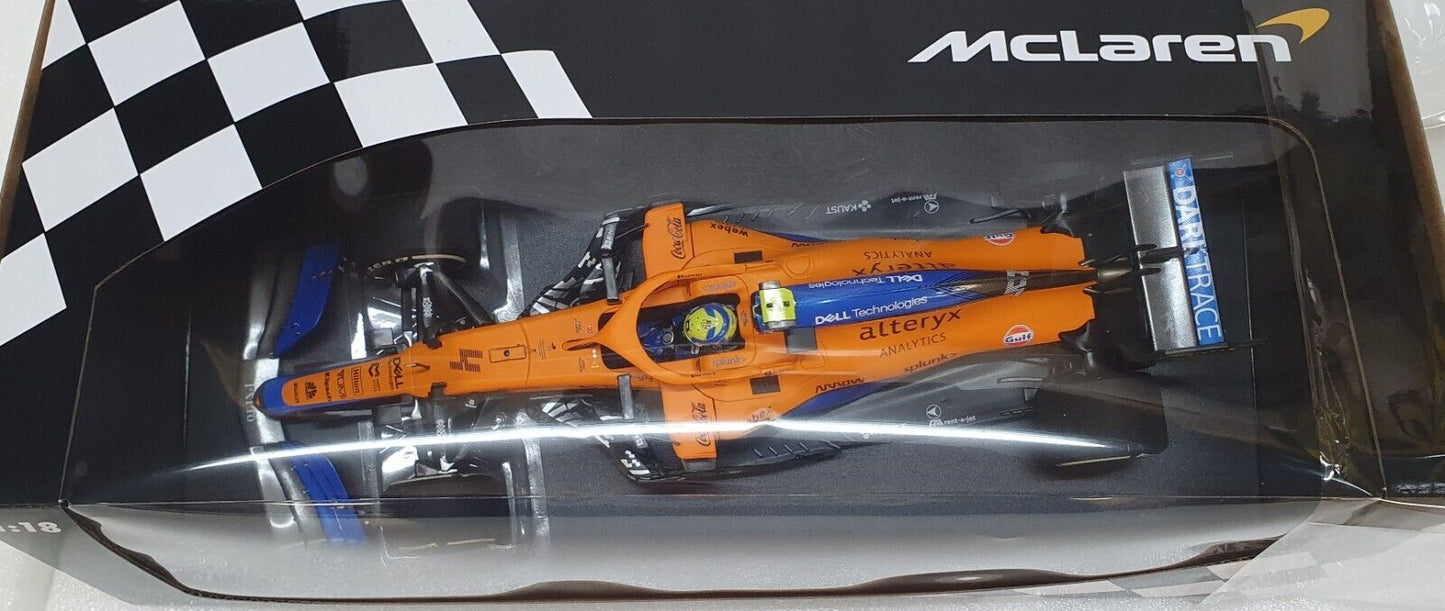 1/18 Minichamps McLaren MCL35M F1 Norris 2nd Italian GP 🥈