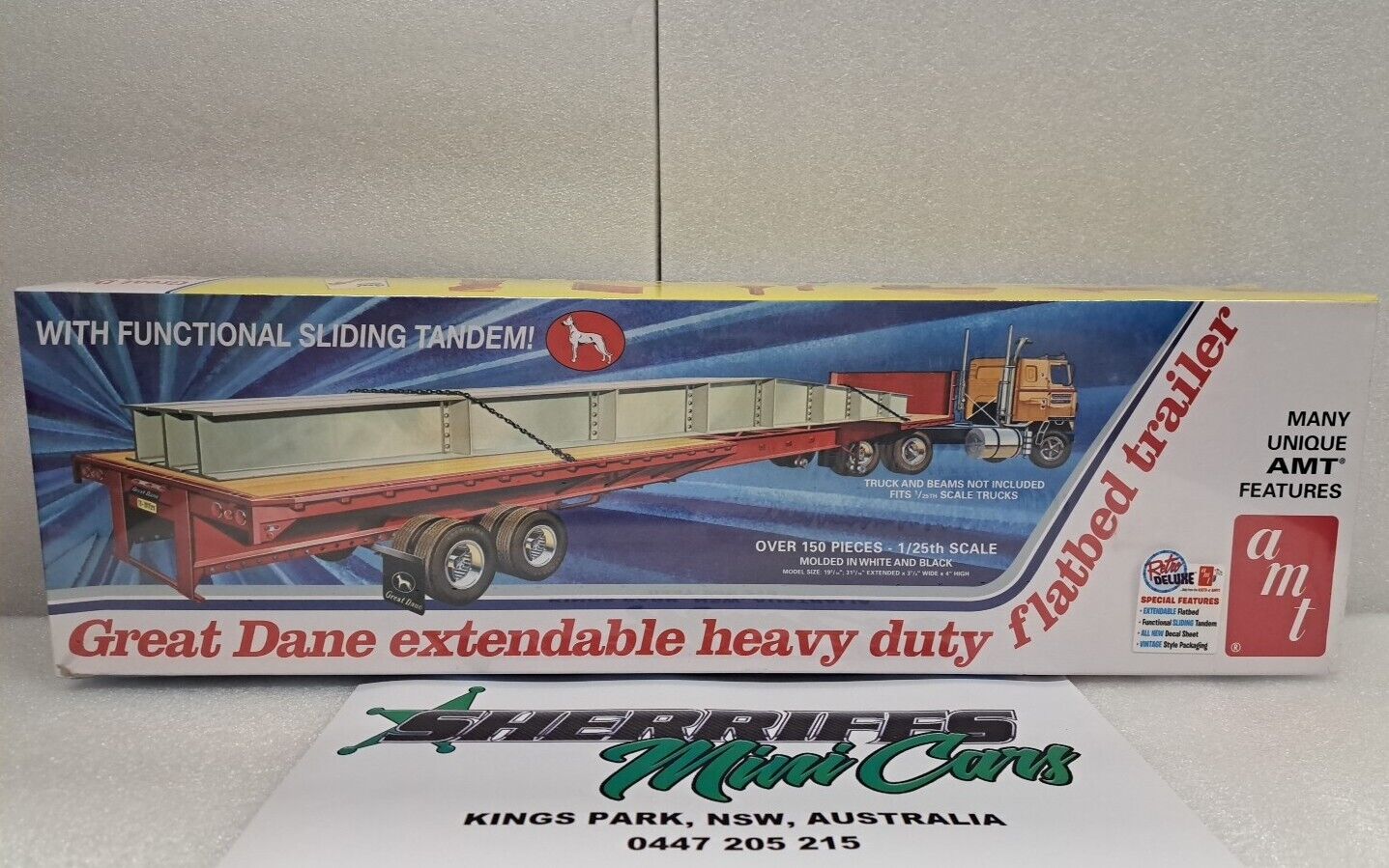 1/24 AMT1111 GREAT DANE Flatbed Trailer Model Kit SMC