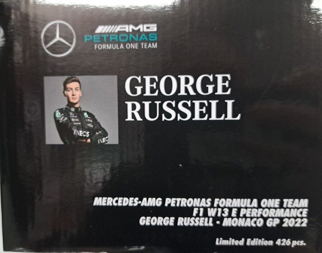 1/18 Minichamps F1 MERCEDES AMG W13 GEORGE RUSSELL MONACO GP 2022 