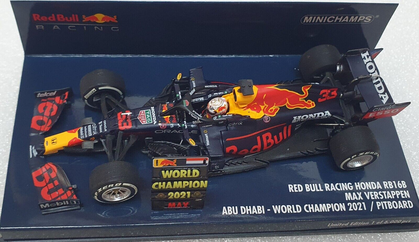 1/43 Minichamps Red Bull Honda RB16B F1 Verstappen Abu Dhabi winner