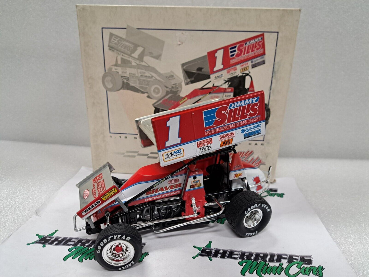 1/18 Jimmy Sills #1 School Of Open Wheel Racing Sprint Car