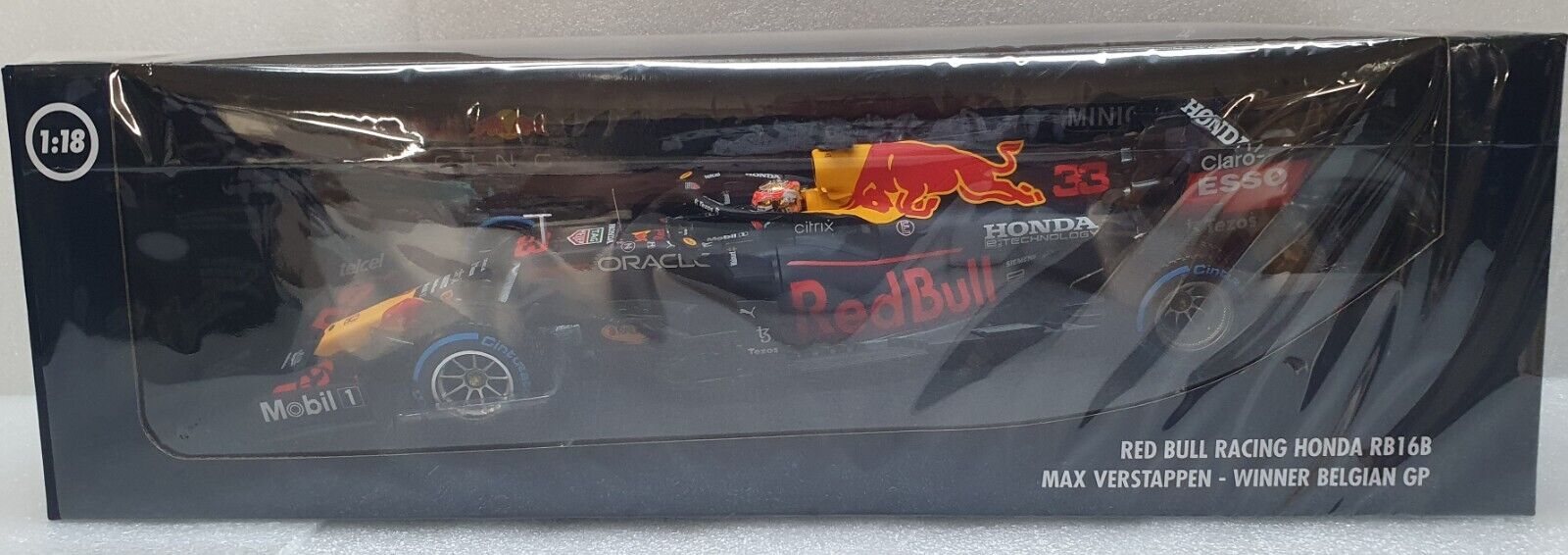 1/18 Minichamps 2021 Red Bull Honda RB16B Verstappen Belgian GP Winner